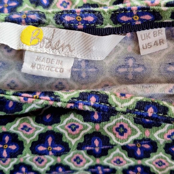 Boden Flutter Sleeve Jersey Dress Size 4 - Picture 8 of 8